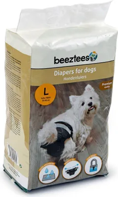 Produktbild von Beeztees - Hundewindel - schwarz - L - 10Stk.