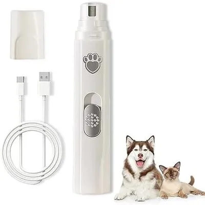 Produktbild von Nagelfeile für Hunde, Nagelfeile, elektrischer Nagelknipser für Hunde und Katzen, schmerzlos für kleine mittelgroße und große Hunde, 2 Geschwindigkeiten