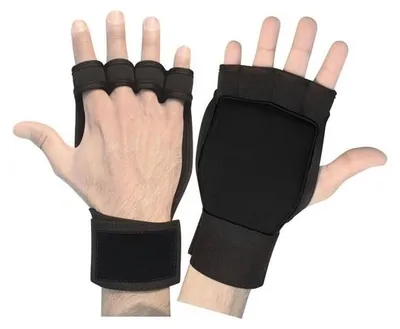 Produktbild von Fitness Neopren Grips Handschuhe Gewichtheben Bodybuilding Gelpads Workout Training schwarz