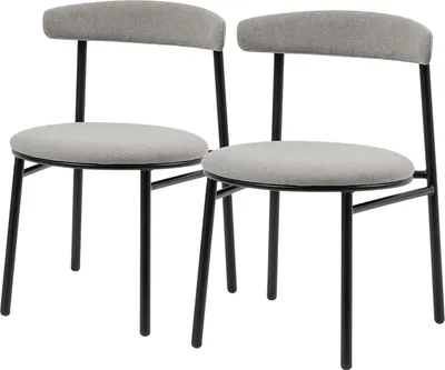 Produktbild von home24 Esszimmerstühle - 2er-Set - Webstoff / Metall