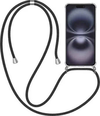 Obrázok produktu pre Puzdro na telefón vhodné pre iPhone 16 s káblom a nárazníkom - zadný kryt TPU odolný proti nárazom so šnúrkou - Smartphonics
