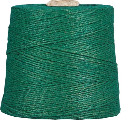 Image de Fil de jute vert foncé, 500 m, 2 mm, 1 kg, fil de jute pour le crochet, le macramé, le jardinage