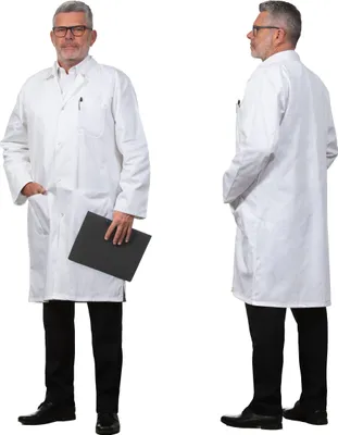 Produktbild von Arztkittel / Laborkittel, 65% Polyester & 35% Baumwolle, weiß, 54