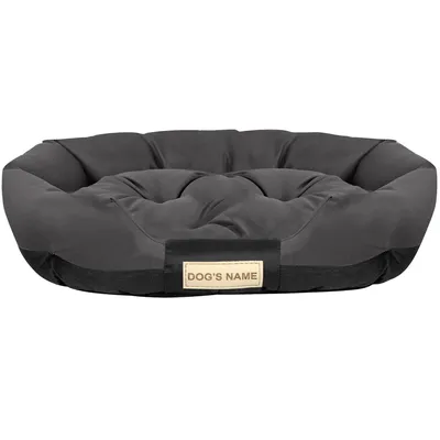 Obrázek produktu pro Pelíšek Pro Psy Sofa, Gauč, 100X75 Cm, Prostor Pro Jméno, Podestýlka, Polštáře, Pohovka, Ohrádka, Oválný, Černá