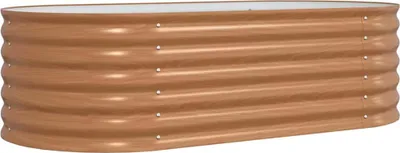 Image de vidaXL Lit surélevé brun 160 x 80 x 44 cm acier