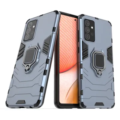 Produktbild von Ring Armor Hybrid Case Cover + Magnethalterung Samsung Galaxy A72 4G Blau