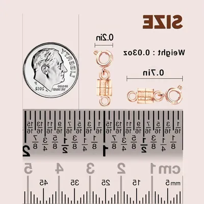 Productafbeelding van Ketting Sluitingen - Magnetische Sluiting Sieraden - Sieraden Maken - 925 Sterling Zilver - 2 stuks - Rosé Goud