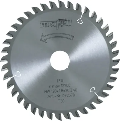 Produktbild von Mafell Sägeblatt-HM 120 x 1,2/1,8 x 20 mm, Z 40, TR | 092578