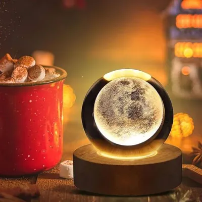 Image de Veilleuse Boule de Cristal LUNE