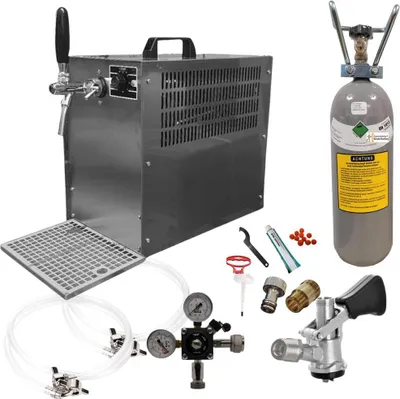 Produktbild von Zapfanlage Bierkoffer 60l/h Komplettset Korbkeg(S) 2kg Co² & Reinigungsset
