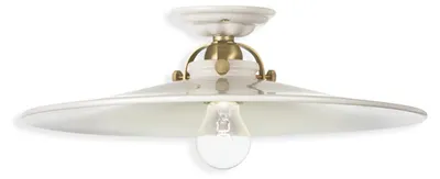 Obrázok produktu pre Klasické stropné svietidlo Asti Mosadz a keramika Satin Decorated Brass 1 Light E27