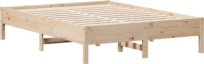 Image de vidaXL Lit en bois massif sans matelas 140x190 cm pin