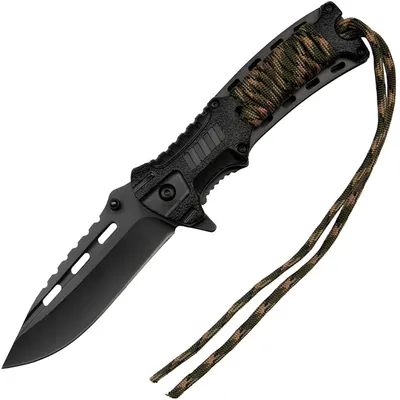 Produktbild von Outdoor Klappmesser KP-41050 - Schwarz/Grün für Abenteuer und Survival KP41050, KI-generiertes Bild