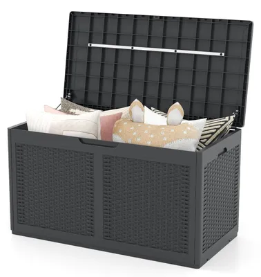 Obrázok produktu pre Úložný box na vonkajšie použitie - záhradný box - úložná skrinka - úložný box na balkón - úložná lavica - objem 380 litrov