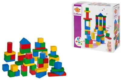 Produktbild von Eichhorn Kleinkindwelt 50 Bunte Holzbausteine 100007700