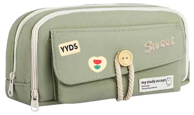 Produktbild von Federmäppchen mit großem Fassungsvermögen, schönes Federmäppchen für Teenager-Mädchen, Federmäppchen, Stiftetasche, Federmäppchen für Schule und Büro (grün)
