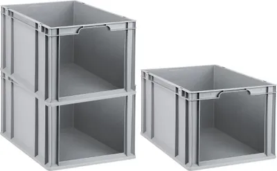 Produktbild von SuperSparSet 3x Eurobox NextGen Store | HxBxT 32x40x60cm | 65 Liter | Front offen | Eurobehälter, Transportbox, Transportbehälter, Stapelbehälter