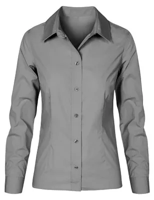 Produktbild von Promodoro - Hemd für Damen Langärmlig LT3045 (XXL) (Stahlgrau)