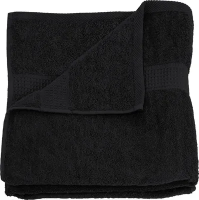 Produktbild von Duschtuch schwarz 70x140 cm Baumwolle schnelltrocknend Frottee Frottiertuch