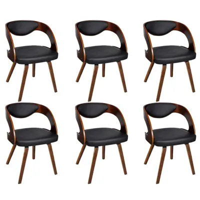 Produktbild von Esszimmerstühle 6 Stk. Braun Kunstleder