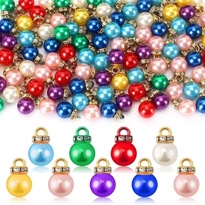 Mini-Weihnachtskugeln 90 Stück bunt 1 cm Glitzer