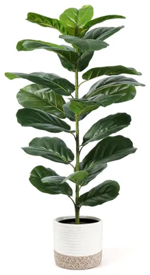 Künstlicher Geigenfeigenbaum 75 cm, Kunstpflanze für Wohnzimmer