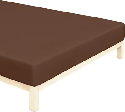 Immagine prodotto di Lenzuolo in jersey marrone scuro Dimensioni: 90x200 cm