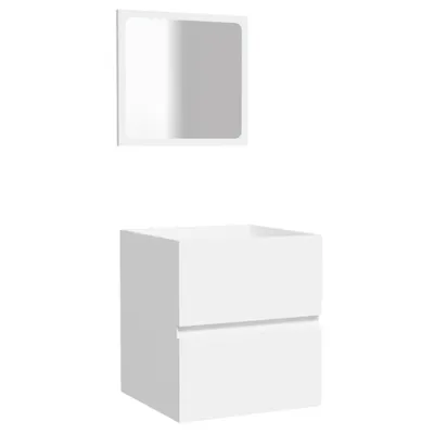 Immagine prodotto di vidaXL Mobile da bagno con specchio in legno bianco