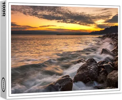 Produktbild von raxxa Premium-Puzzle "Sonnenuntergang am Meer", 1000 Teile