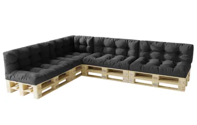 Produktbild von Bequeme Palettenkissen 9er Set für Ihr Haus und Terrasse DUNKELGRAU