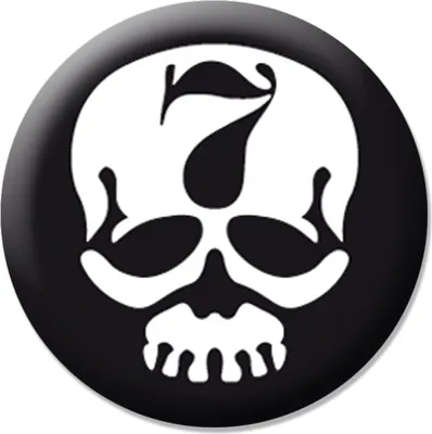 Produktbild von 7er Jungs Anstecker mit Totenkopf Motiv für Kleidung und Accessoires