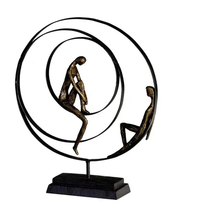 Produktbild von Casablanca by Gilde Dekofigur Skulptur Patience bronzefarben H. 41 cm,59594