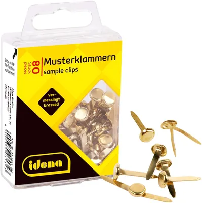 Produktbild von Idena 334031 - Musterklammern, 80 Stück, vermessingt