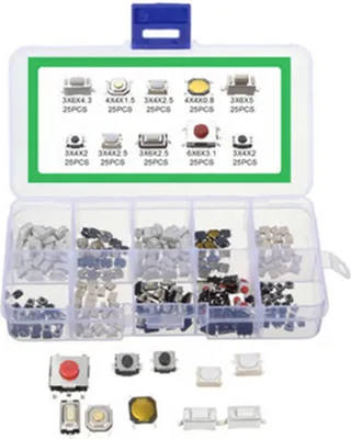 Image de 10-fold 250pcs Tactile Push Button Switch Car Remote Control Keys Touch Microswitch