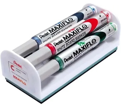 Productafbeelding van Pentel Whiteboard-marker set MAXIFLO MWL5S, met spons