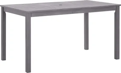 Produktbild von "2026 Promotion" Gartentisch Grau 140x80x74 cm Massivholz Akazie - Gartentische CC5386
