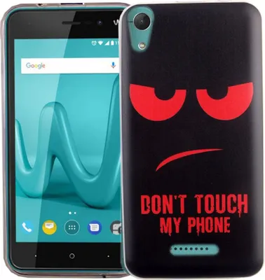 Produktbild von Handy Hülle für Wiko Lenny 4 Dont Touch My Phone Rot Smartphone Cover Bumper Schale Etuis