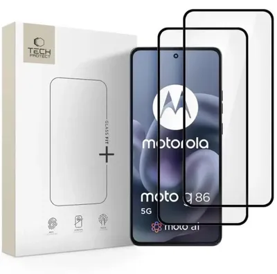 Zdjęcie produktu dla Tech-Protect Glass Fit+ 2 sztuki hartowanego szkła Motorola Moto G86 5G, G86 5G Power - czarny