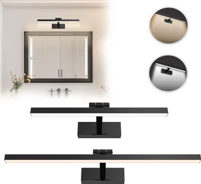 Produktbild von LZQ LED Spiegellampe 15W Kaltweiß,  moderne Spiegelleuchte für Bad & Schrank, Wandleuchte oder Bilderleuchte, energiesparend & langlebig