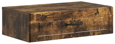 Image de Table d'appoint murale Chêne fumé 59 x 34,5 x 17 cm