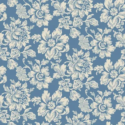 Zdjęcie produktu dla Duro Tapeta kwiaty szaro-niebieskim - 661196 - 53 cm x 10.05 m