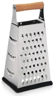 Image de Râpe de cuisine - Râpe à 4 faces - Acier inoxydable - 22 cm - Argenté