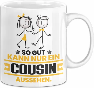 Produktbild von Cousin Geschenk Tasse So Gut Kann Nur Ein Cousin Aussehen Geschenkidee Kaffee-Becher (Weiß)