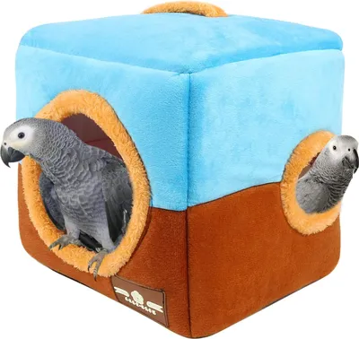 Produktbild von Großes Papageiennest - Winter-warme Vogelhütte, zum Aufhängen, Vogelhaus, Käfig, Versteck für große Vögel, Amazon-Papageien, Graue Kakadus, Aras