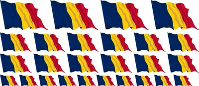 Produktbild von Mini Aufkleber Set - Pack wehend - 4x 51x31mm+ 12x 33x20mm + 10x 20x12mm- selbstklebender Sticker - Tschad - Flagge / Banner / Standarte fürs Auto, Büro, zu Hause und die Schule - Set of 26