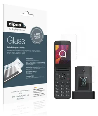 Image de 2x Protection ecrán pour TCL One Touch 4043D mit Rückseite mat Verre souple Film Protecteur 9H dipos