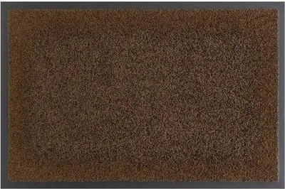 Produktbild von Unyqoos® Rutschfeste Fußmatte Braun 40 x 60 cm – Eingangs- & Schmutzfangmatte für innen & überdachte Außenbereiche, 6 mm