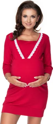Produktbild von PeeKaBoo Umstandsnachthemd für Damen Perfumed rot S/M
