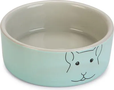 Produktbild von Beeztees Meerschweinchen Napf Frinca - Nager - Keramik - grau/mint - Durchm. 10x4,5 cm