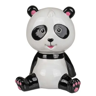 Produktbild von Panda Spardose aus Keramik mit Drehverschluss, Dekofigur, ca. 12 x 15 x 11 cm